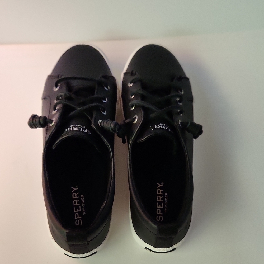 Sperry Womens Black and White Sneakers Size 8.5 - Picture 4 of 10